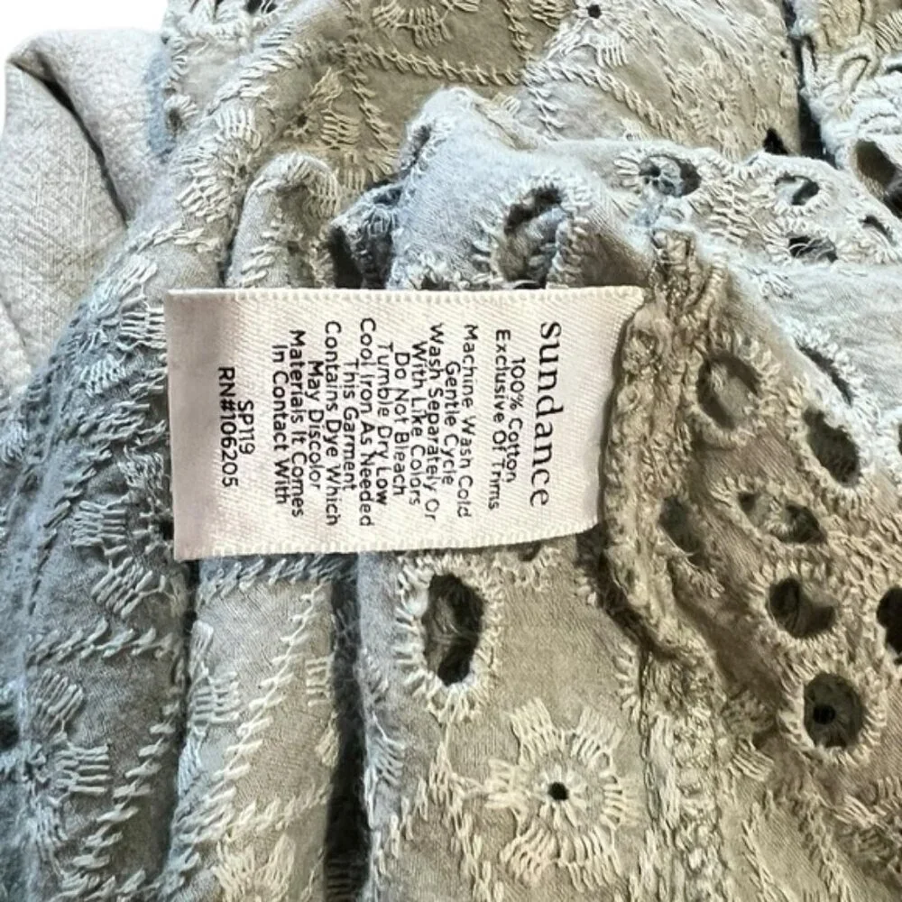 Sundance Embroidered Eyelet Cutout Boho Bomber Jacket size medium - Picture 6 of 6